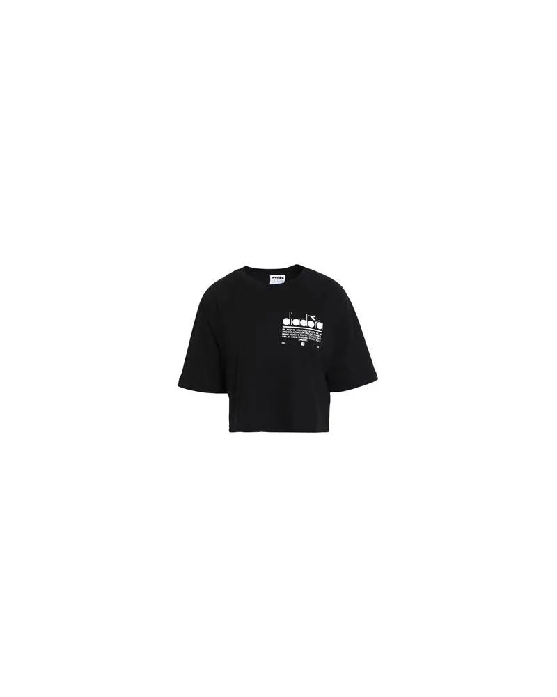 Diadora L. T-SHIRT SS  MANIFESTO   - L. T-SHIRT SS  MANIFESTO - TOPS - T-shirtsauf YOOX.COM Schwarz