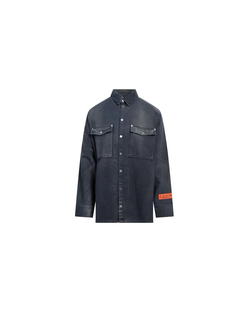 Heron Preston TOPS - Jeanshemdenauf YOOX.COM Taubenblau