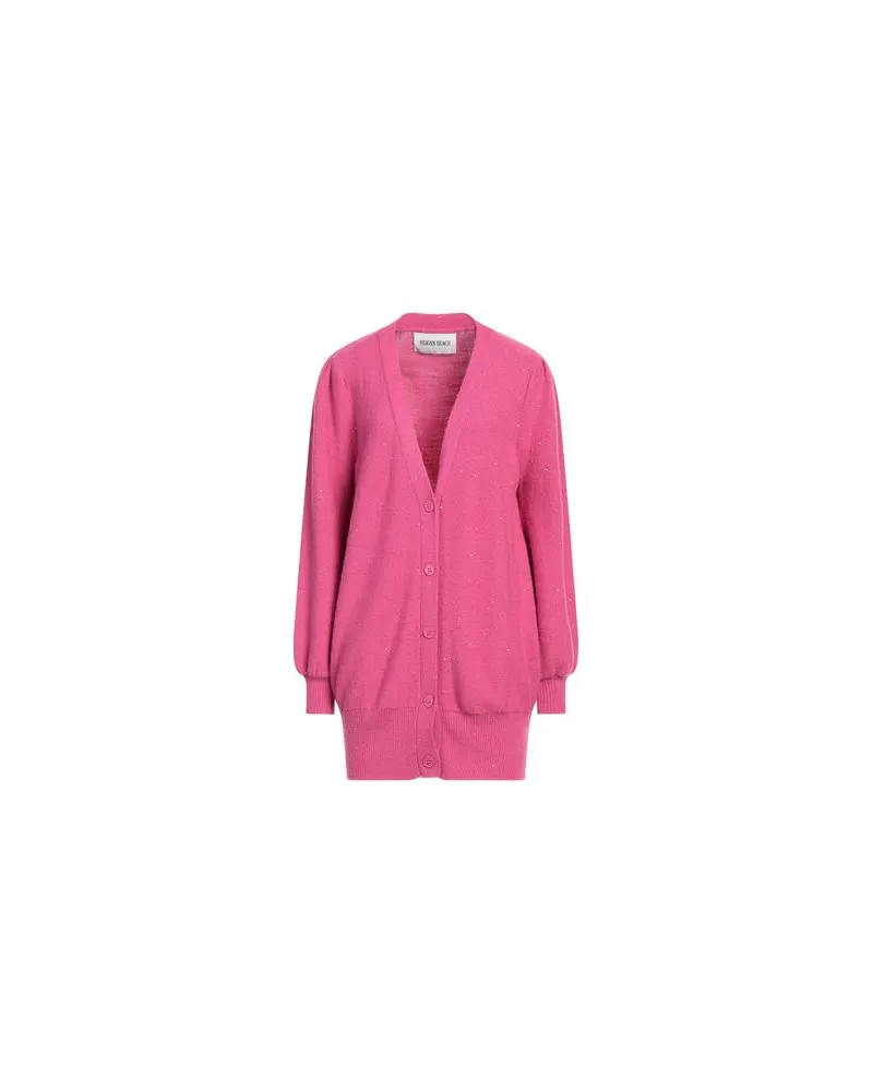 Silvian Heach STRICKWAREN - Strickjackenauf YOOX.COM Fuchsia