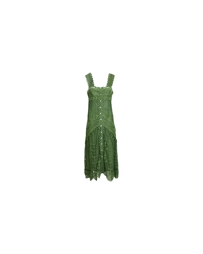 FARM Rio GREEN NAUTICAL GUIPURE MAXI DRESS  - KLEIDER - Midi-Kleiderauf YOOX.COM Grün