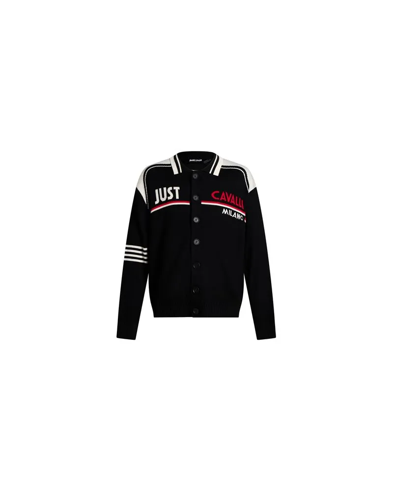 Just Cavalli STRICKWAREN - Strickjackenauf YOOX.COM Schwarz