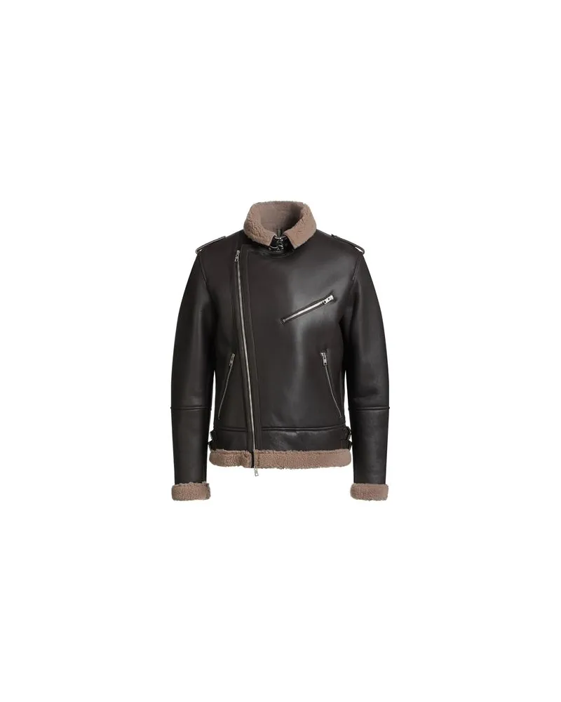 DFOUR JACKEN & MÄNTEL - Shearling- & Kunstfellauf YOOX.COM Schokobraun