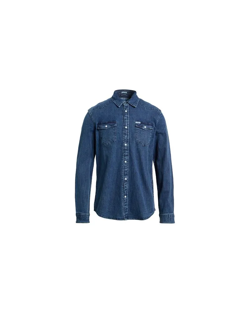 Guess TOPS - Jeanshemdenauf YOOX.COM Blau