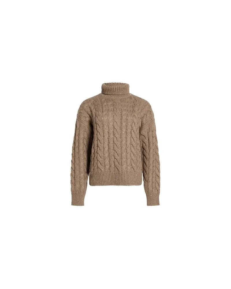 Brunello Cucinelli STRICKWAREN - Rollkragenpulloverauf YOOX.COM Hellbraun