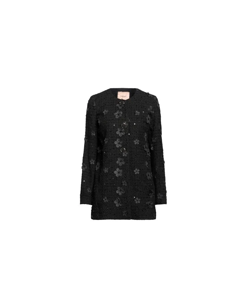 Twin-Set JACKEN & MÄNTEL - Mäntelauf YOOX.COM Schwarz