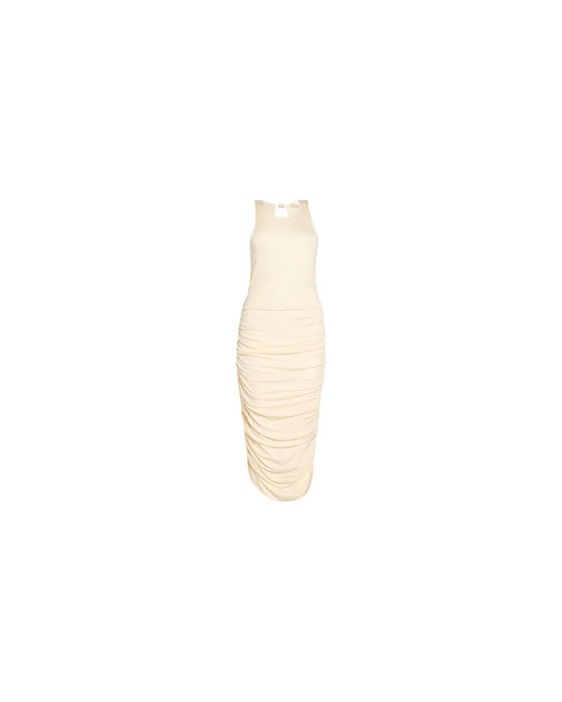 Twin-Set KLEIDER - Midi-Kleiderauf YOOX.COM Cremeweiß