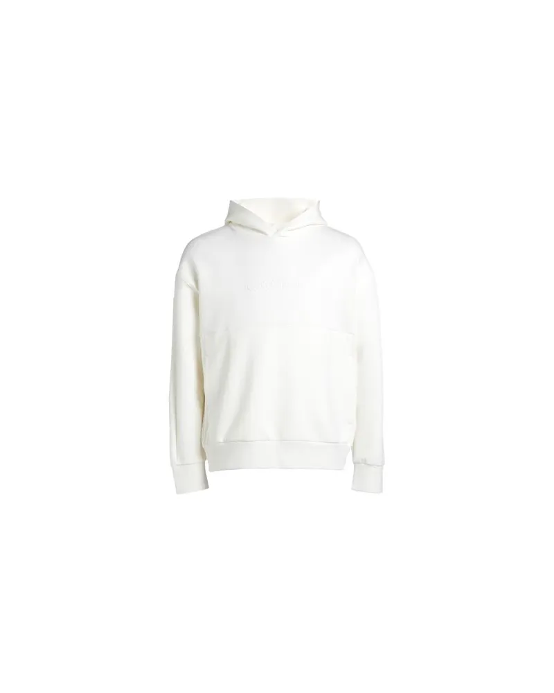 Calvin Klein COMFORT DEBOSSED LOGO HOODIE  - TOPS - Sweatshirtsauf YOOX.COM Elfenbein