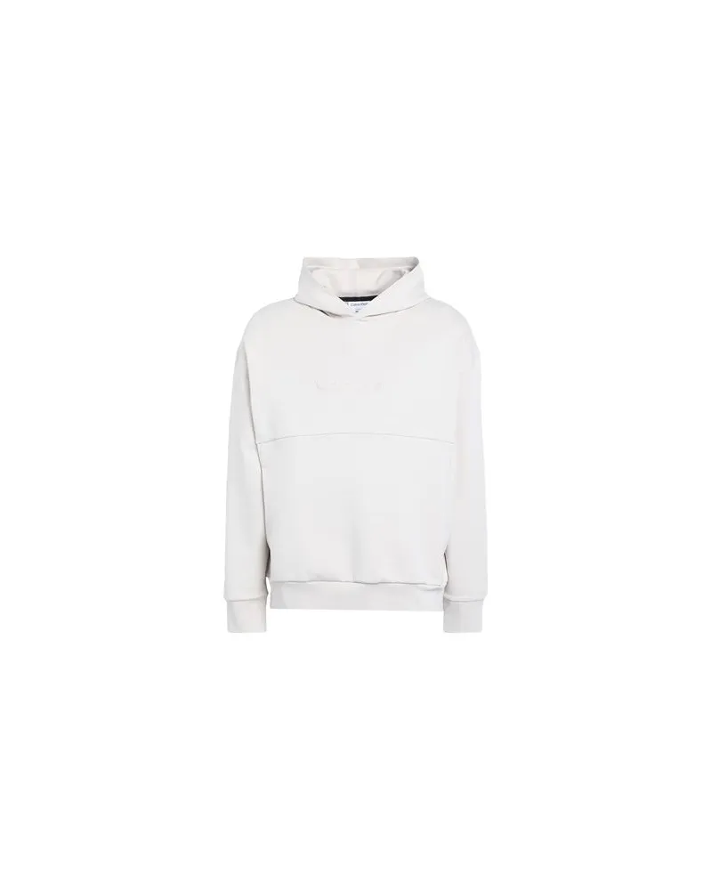 Calvin Klein COMFORT DEBOSSED LOGO HOODIE  - TOPS - Sweatshirtsauf YOOX.COM Beige