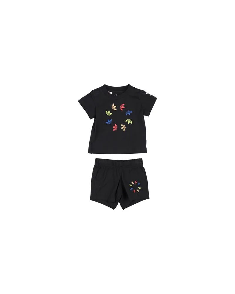 adidas SHORT TEE SET   - NEUGEBORENE - Babykleidung-Setsauf YOOX.COM Schwarz