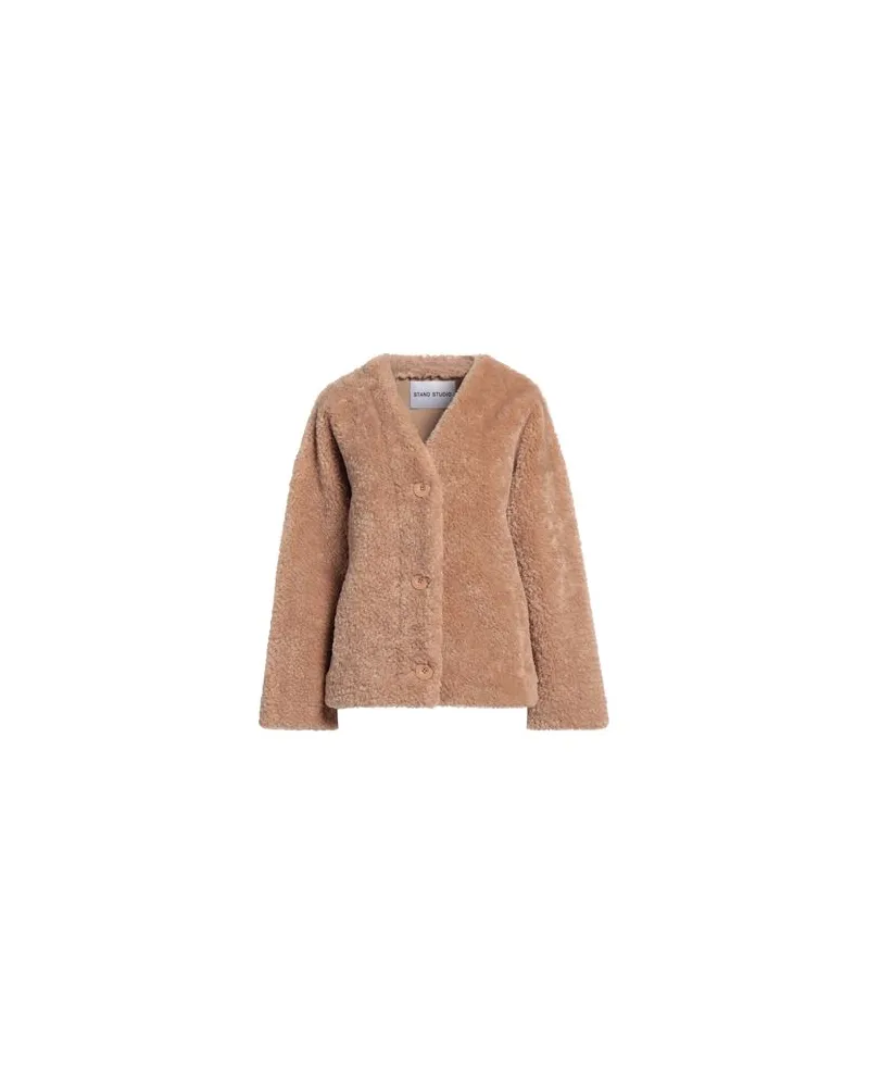 STAND JACKEN & MÄNTEL - Shearling- & Kunstfellauf YOOX.COM Sand