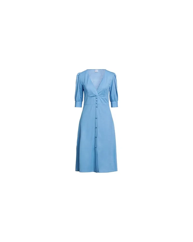 Eleonora Stasi KLEIDER - Midi-Kleiderauf YOOX.COM Taubenblau