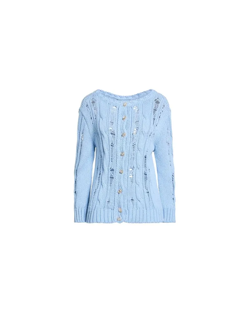 Frankie Morello STRICKWAREN - Strickjackenauf YOOX.COM Hellblau