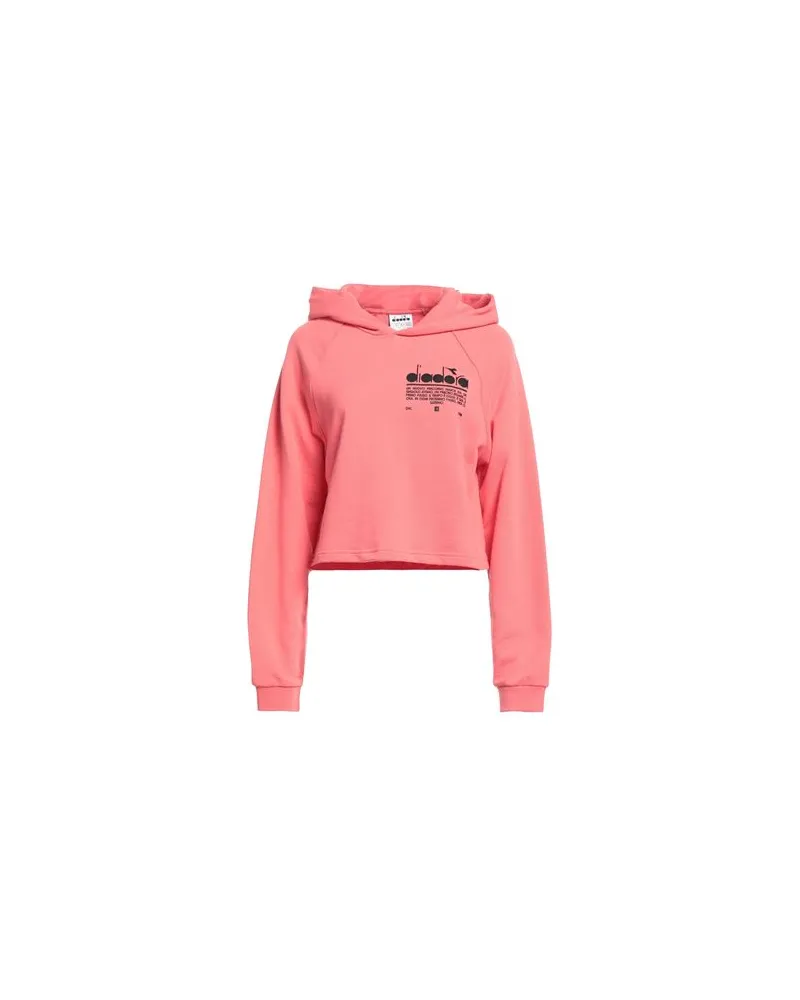 Diadora L. HOODIE CROP MANIFESTO   - L. HOODIE CROP MANIFESTO - TOPS - Sweatshirtsauf YOOX.COM Koralle