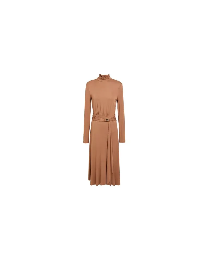 Elisabetta Franchi KLEIDER - Maxi-Kleiderauf YOOX.COM Kamel