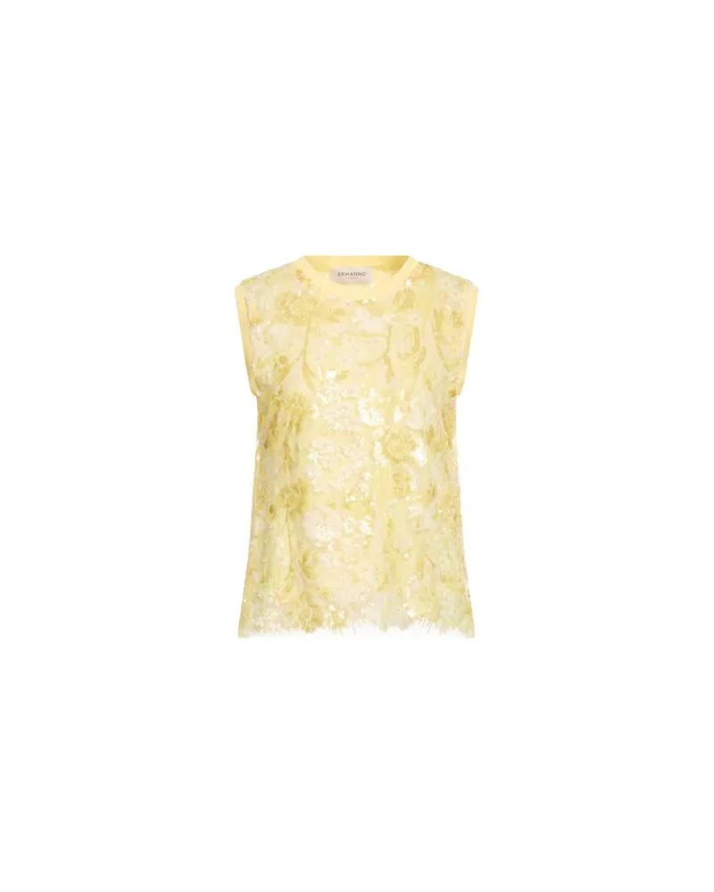 Ermanno Scervino TOPS - Topsauf YOOX.COM Pastellgelb