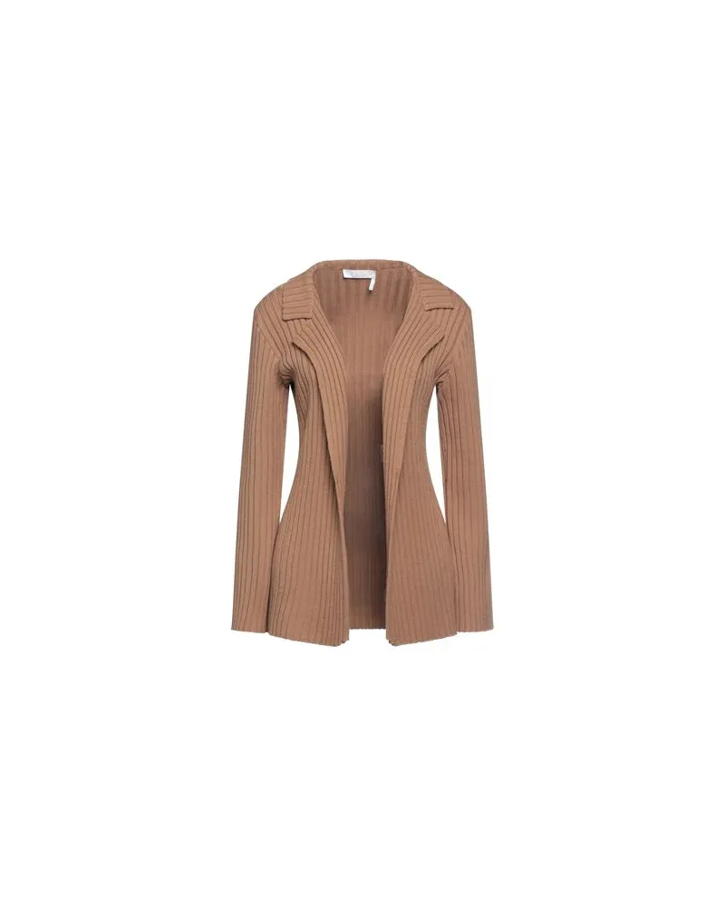 Chloé STRICKWAREN - Strickjackenauf YOOX.COM Kamel