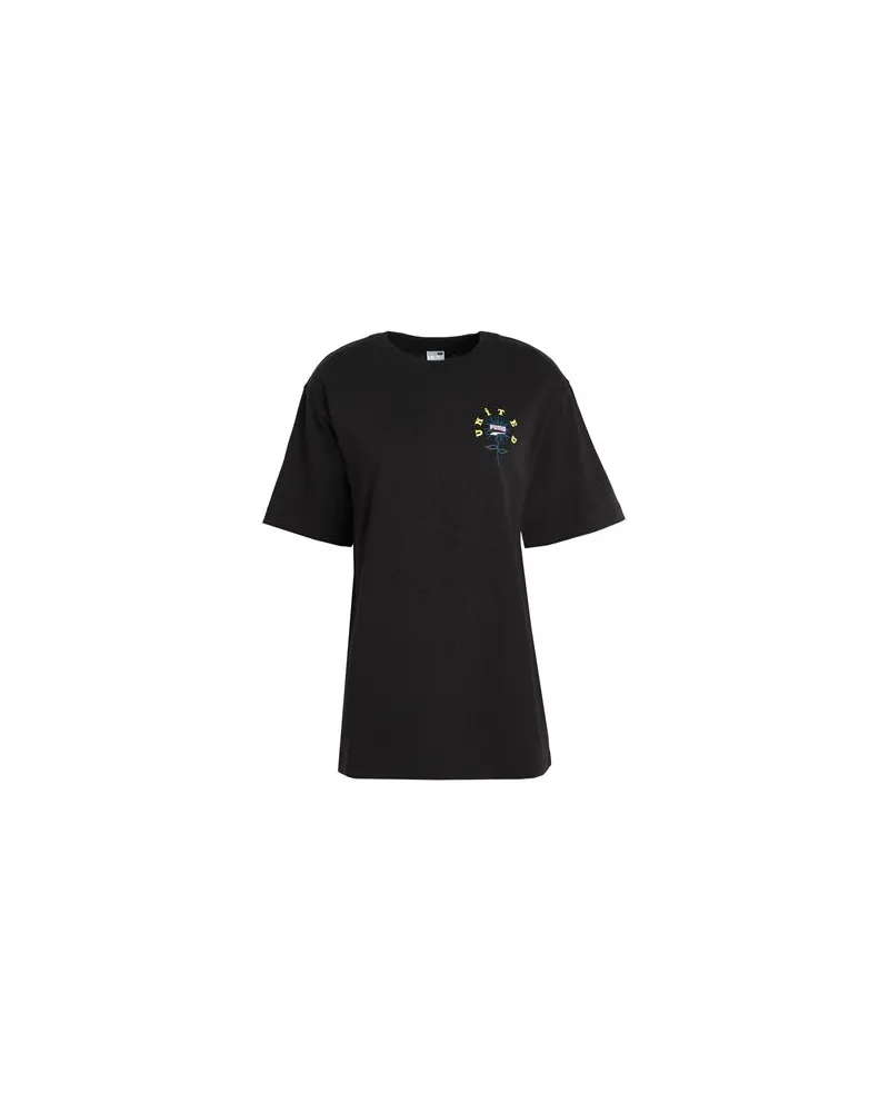 Puma DOWNTOWN Relaxed Graphic Tee  - TOPS - T-shirtsauf YOOX.COM Schwarz