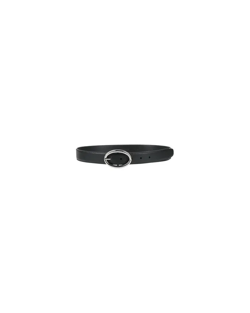 Karl Lagerfeld OVAL BUCKLE BELT  - Kleinlederwaren - Gürtelauf YOOX.COM Schwarz