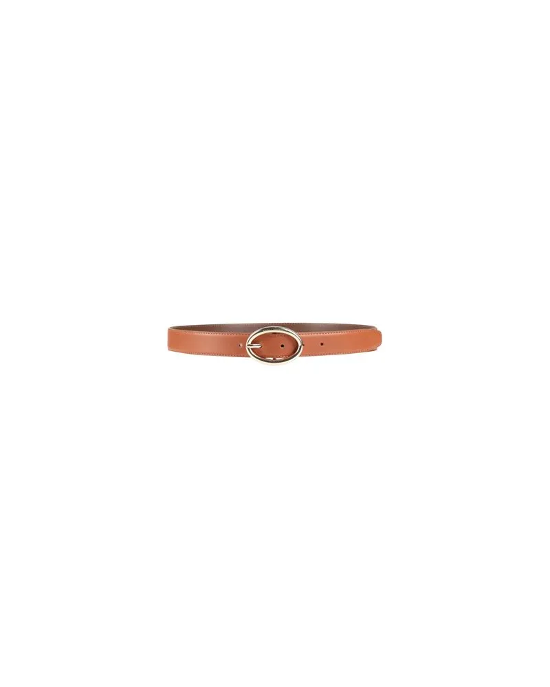 Karl Lagerfeld OVAL BUCKLE BELT  - Kleinlederwaren - Gürtelauf YOOX.COM Braun
