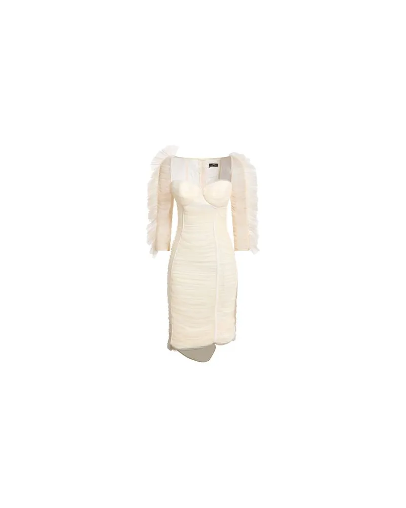 Elisabetta Franchi KLEIDER - Midi-Kleiderauf YOOX.COM Cremeweiß