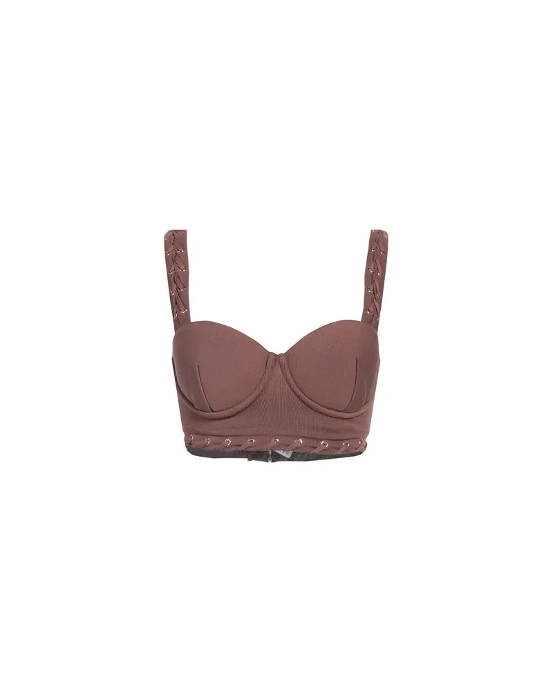 Elisabetta Franchi TOPS - Topsauf YOOX.COM Braun