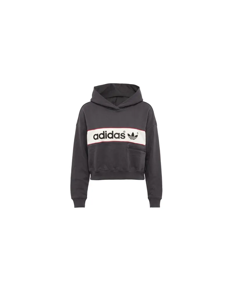 adidas BLOCK HOODIE - TOPS - Sweatshirtsauf YOOX.COM Grau