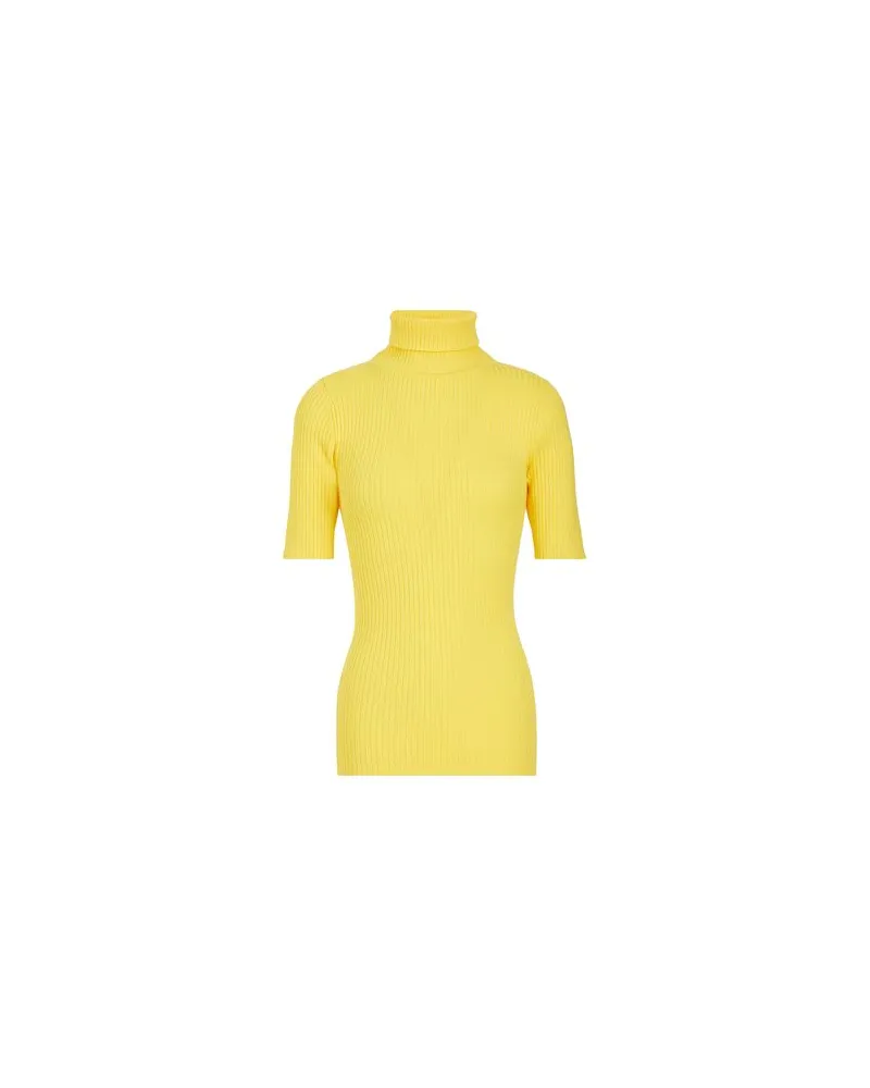 8 by Yoox VISCOSE KNIT S/SLEEVE ROLL-NECK SWEATER - STRICKWAREN - Rollkragenpulloverauf YOOX.COM Gelb