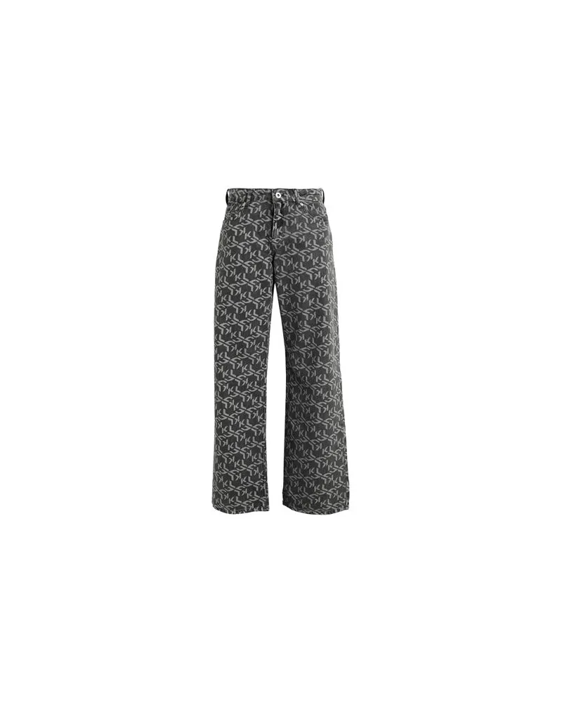 Karl Lagerfeld KLJ MR RELAXED MONOGRAM DENIM - HOSEN & RÖCKE - Jeanshosenauf YOOX.COM Grau