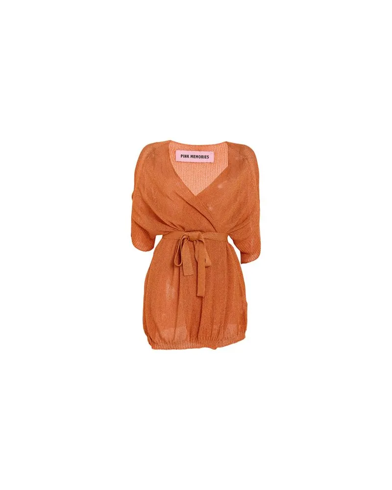 Pink Memories STRICKWAREN - Strickjackenauf YOOX.COM Orange