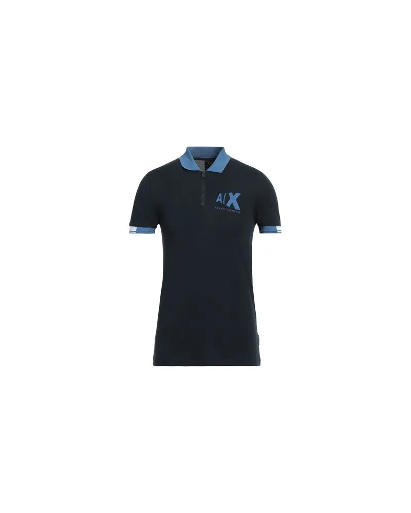 Armani Exchange TOPS - Poloshirtsauf YOOX.COM Marineblau