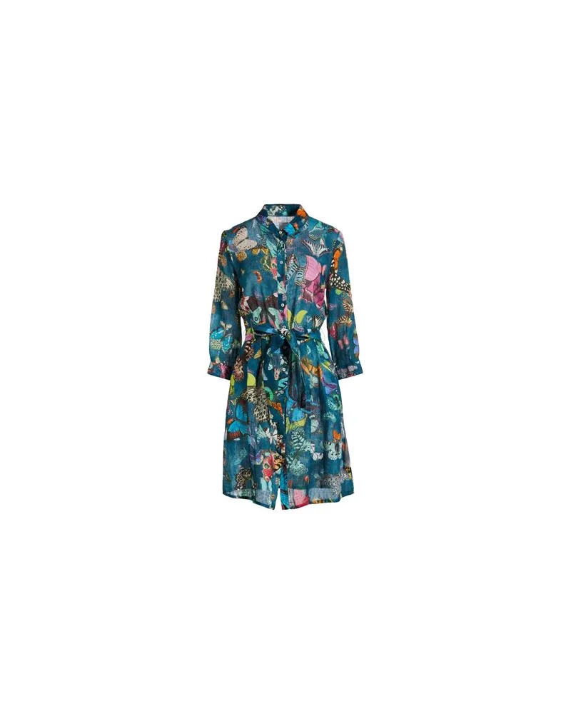 120% Lino KLEIDER - Mini-Kleiderauf YOOX.COM Taubenblau