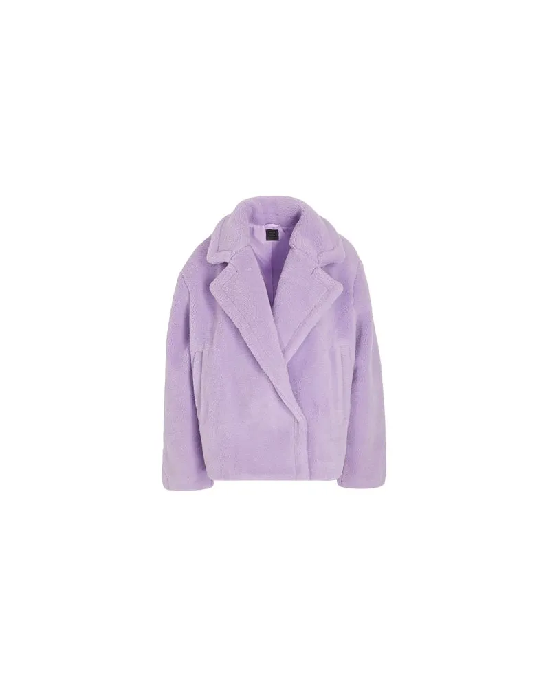 8 by Yoox TEDDY BIKER JACKET - JACKEN & MÄNTEL - Shearling- & Kunstfellauf YOOX.COM Lila