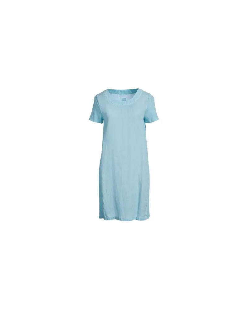 120% Lino KLEIDER - Mini-Kleiderauf YOOX.COM Himmelblau