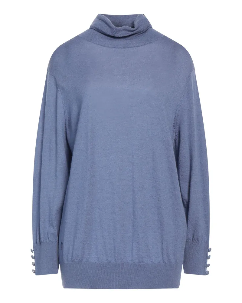 MAX&MOI Rollkragenpullover Taubenblau