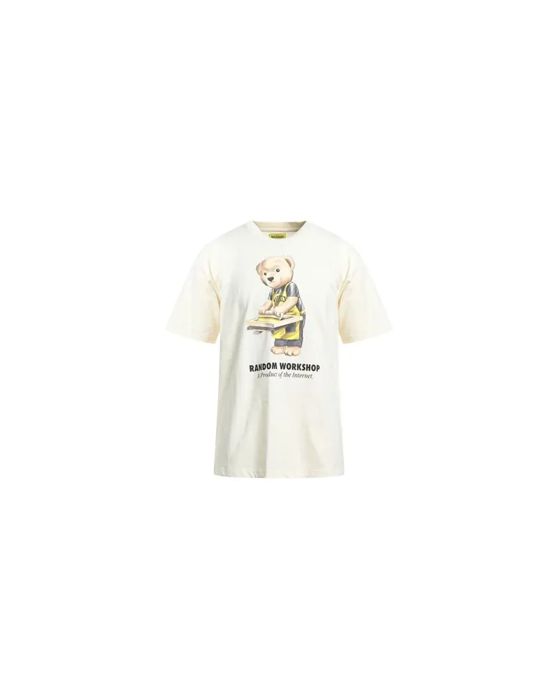 Market RANDOM WORKSHOP BEAR TEE  - TOPS - T-shirtsauf YOOX.COM Pastellgelb