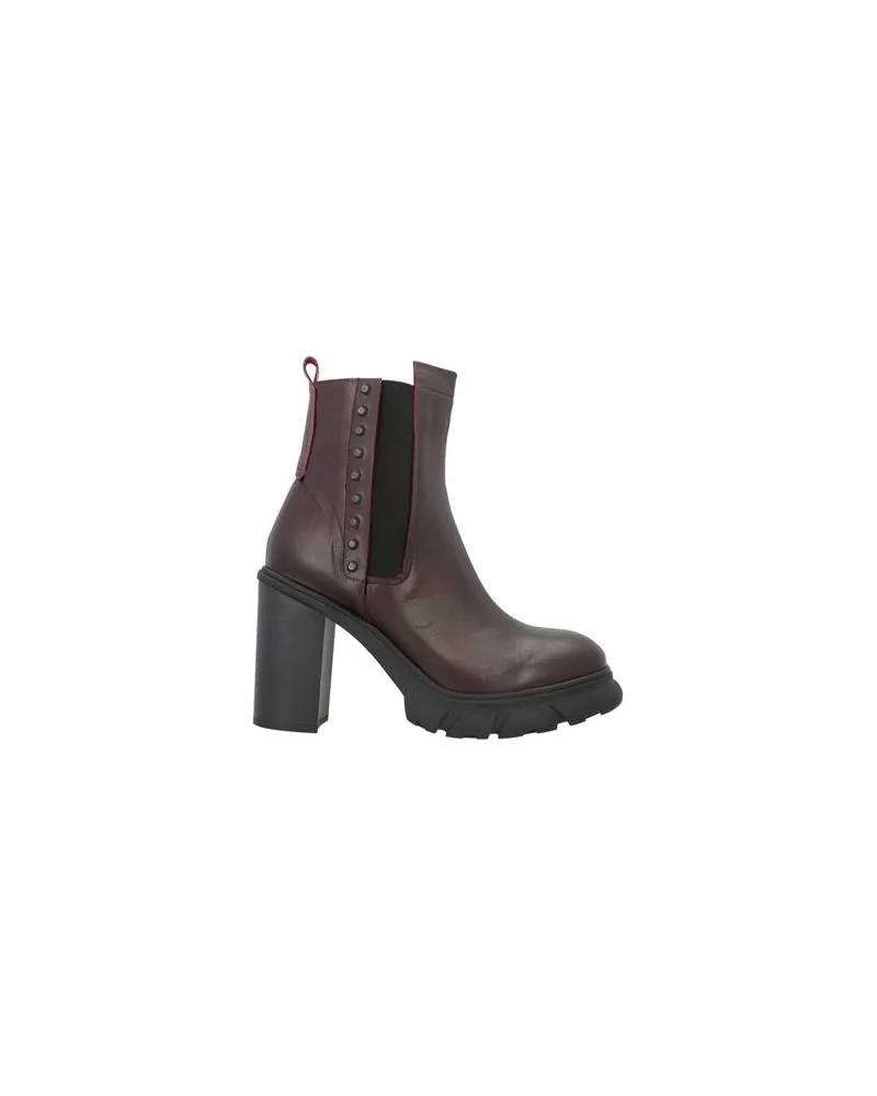 CAFèNOIR  SCHUHE - Stiefelettenauf YOOX.COM Bordeaux