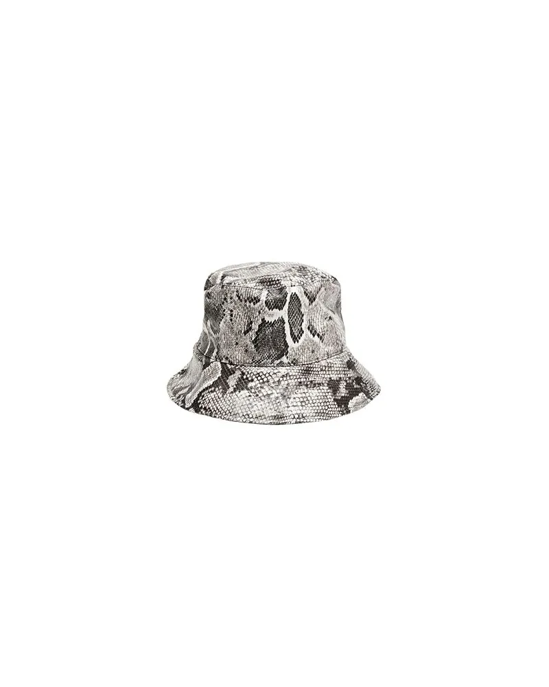 8 by Yoox SNAKE PRINTED BUCKET HAT  - ACCESSOIRES - Mützen & Hüteauf YOOX.COM Schwarz