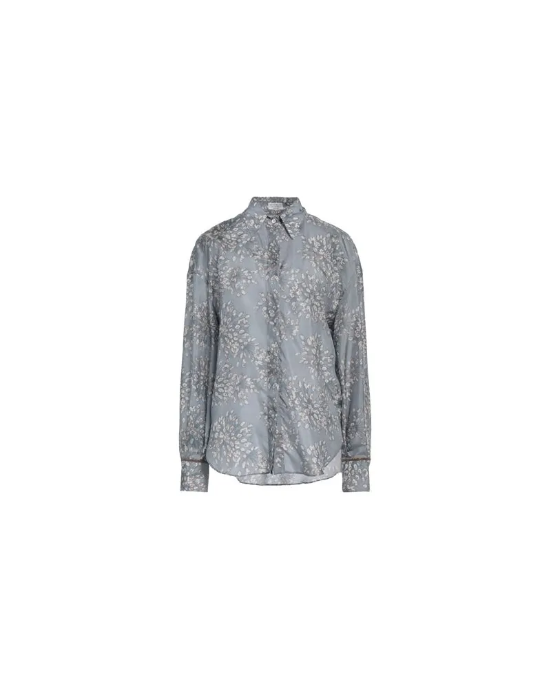 Brunello Cucinelli TOPS - Hemdenauf YOOX.COM Blaugrau