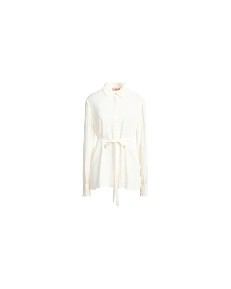 Twin-Set TOPS - Hemdenauf YOOX.COM Cremeweiß