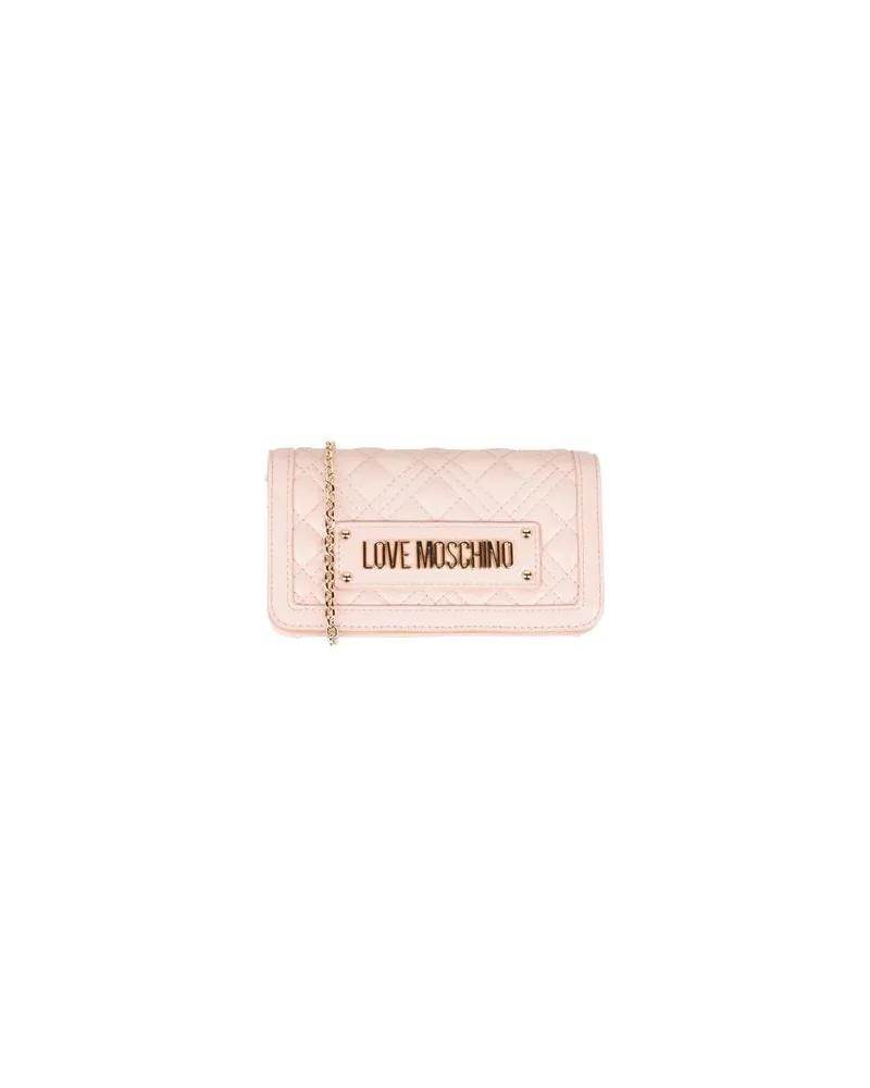 Moschino Kleinlederwaren - Portemonnaies mit Tragriemenauf YOOX.COM Hellrosa
