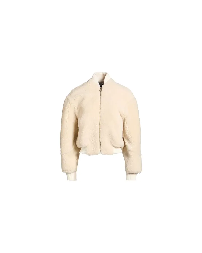 Jacquemus LE CHOUCHOU - JACKEN & MÄNTEL - Shearling- & Kunstfellauf YOOX.COM Cremeweiß