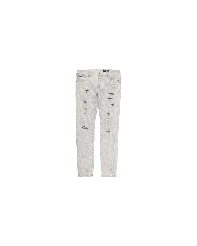 Dolce & Gabbana HOSEN & RÖCKE - Jeanshosenauf YOOX.COM Hellgrau