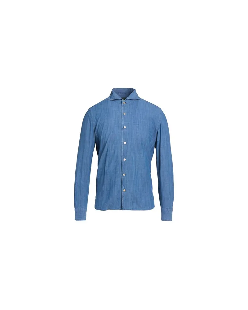 Luigi Borrelli TOPS - Jeanshemdenauf YOOX.COM Blau