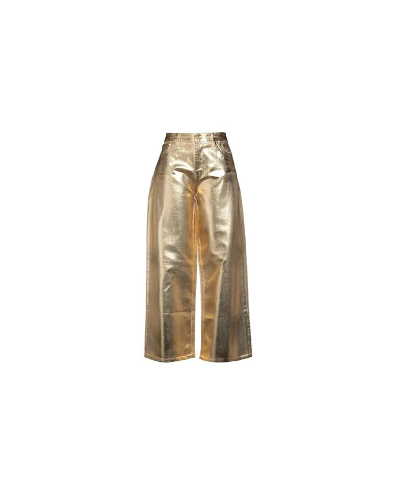Ganni HOSEN & RÖCKE - Jeanshosenauf YOOX.COM Gold