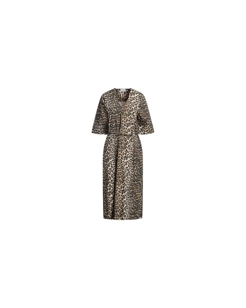 Ganni KLEIDER - Midi-Kleiderauf YOOX.COM Beige