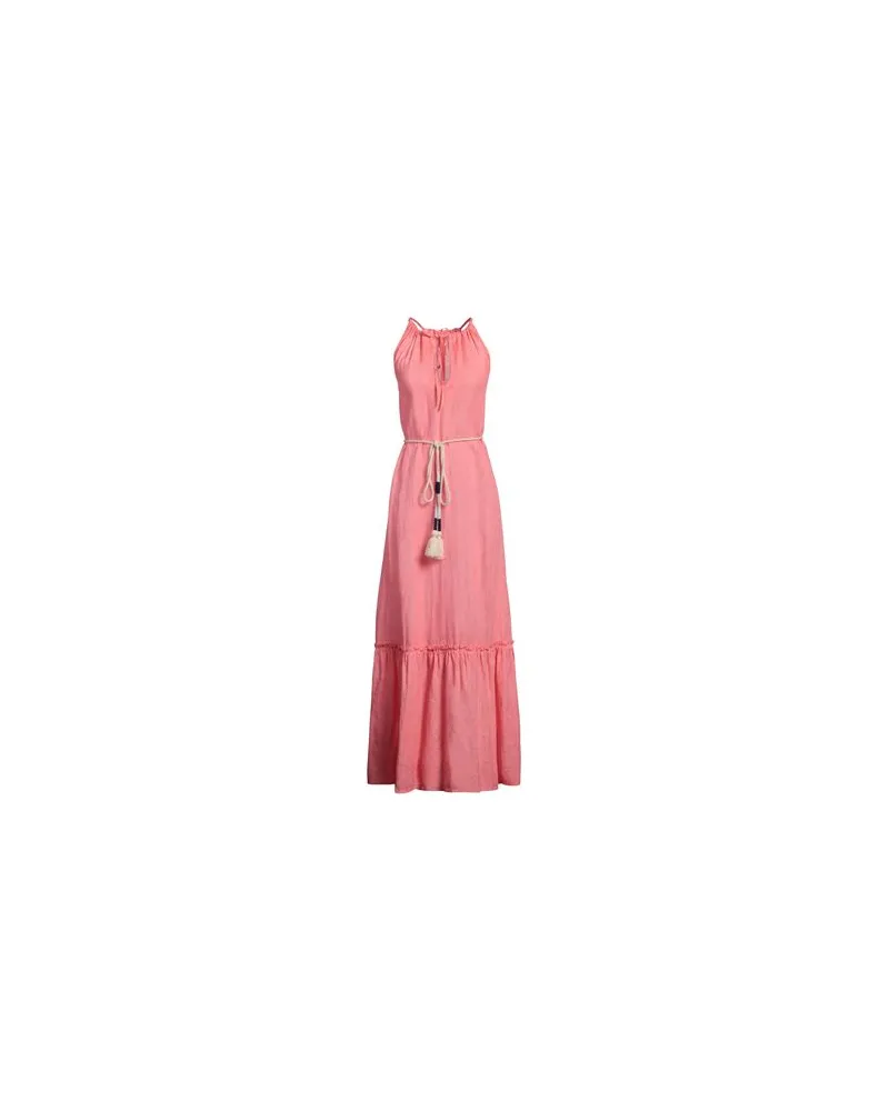 120% Lino KLEIDER - Maxi-Kleiderauf YOOX.COM Lachs