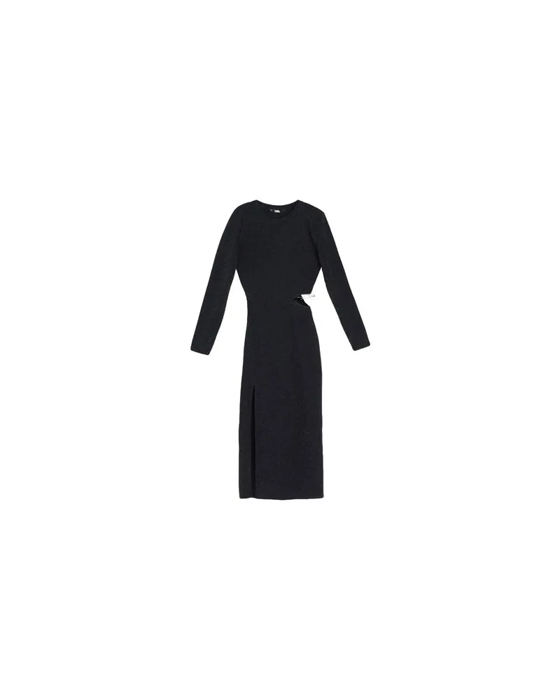 Karl Lagerfeld LSLV LUREX JERSEY DRESS - KLEIDER - Midi-Kleiderauf YOOX.COM Schwarz