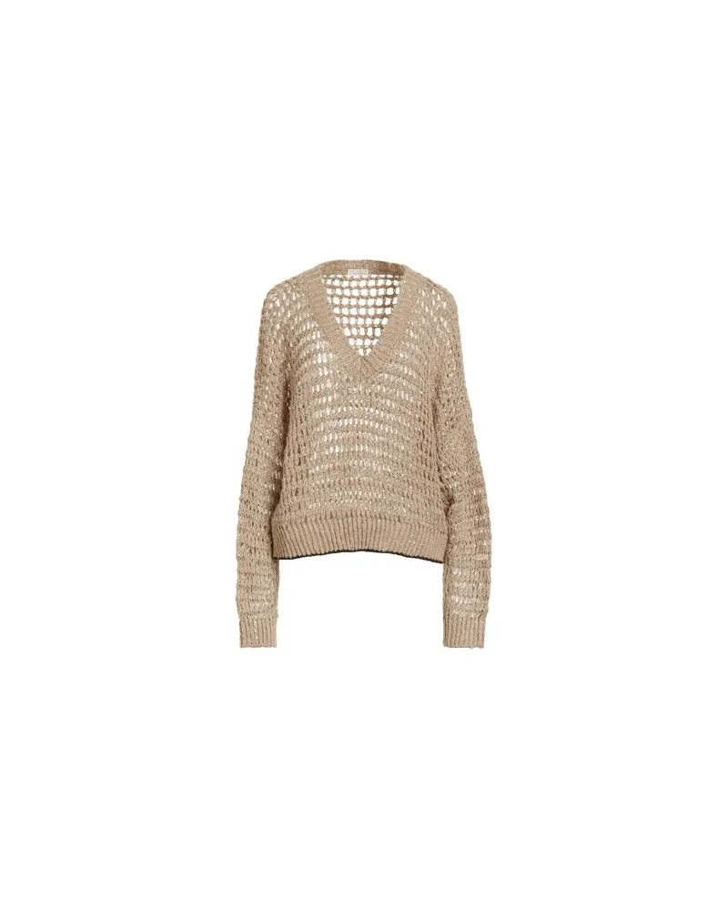 Brunello Cucinelli STRICKWAREN - Pulloverauf YOOX.COM Beige