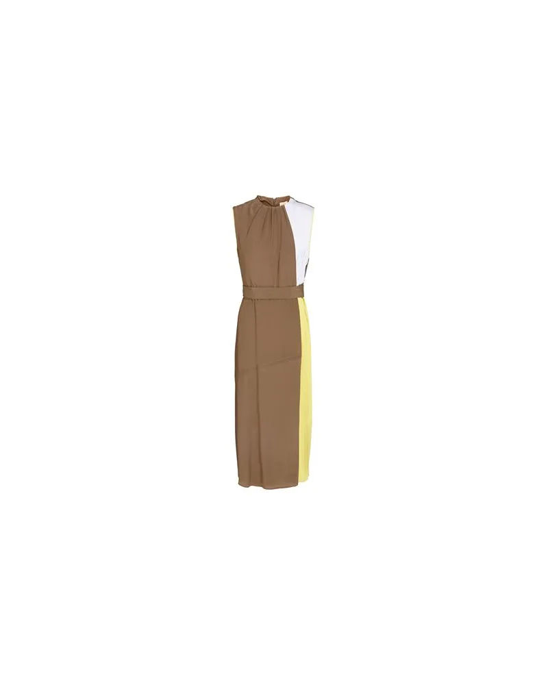 TOD'S KLEIDER - Midi-Kleiderauf YOOX.COM Braun
