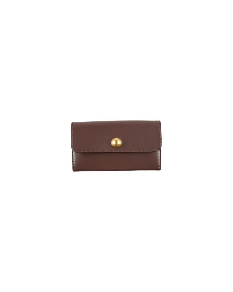 AMI Paris Kleinlederwaren - Brieftaschenauf YOOX.COM Schokobraun
